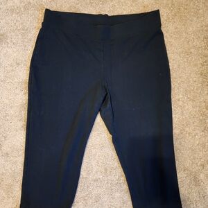 Pure Jill Black Slim-Leg Cropped Pants